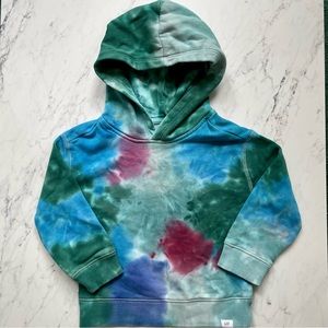 Baby GAP size 3T unisex multicolored tie dye pullover hoodie